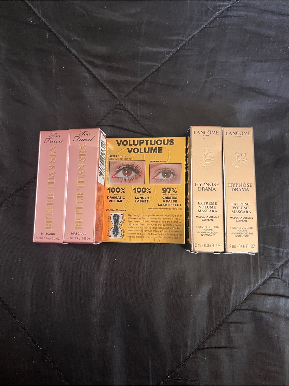 Too Faced Better Than Sex Mascara and Lancôme bundle of 4 new